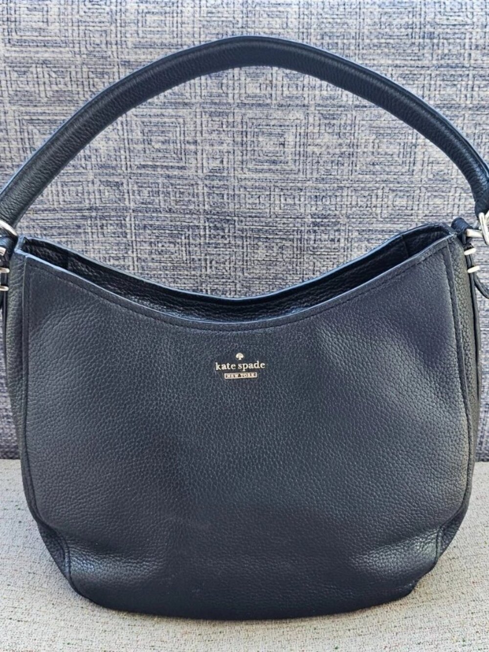 Kate Spade New York Women Handbag Black Leather Shoulder Bag Purse
